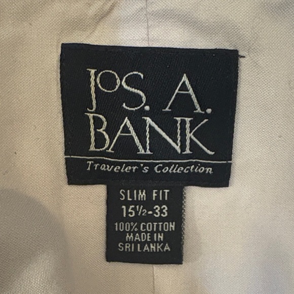 JOS A BANK 100% Cotton Slim Fit Dress Shirt, 15 1/2, 33 - Picture 2 of 3